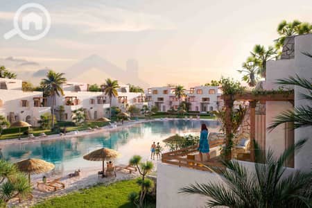 1 Bedroom Chalet for Sale in North Coast, Matruh - CAM01-BALCONY TO LAGOON. jpg 1 Bedroom Chalet for Sale in North Coast, Matruh - CAM01-BALCONY TO LAGOON. jpg