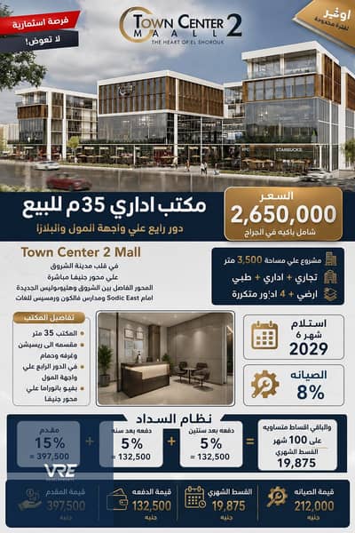 مکتب  للبيع في مدينة الشروق، القاهرة - WhatsApp Image 2026-08-02 at 8.00. 39 PM. jpeg