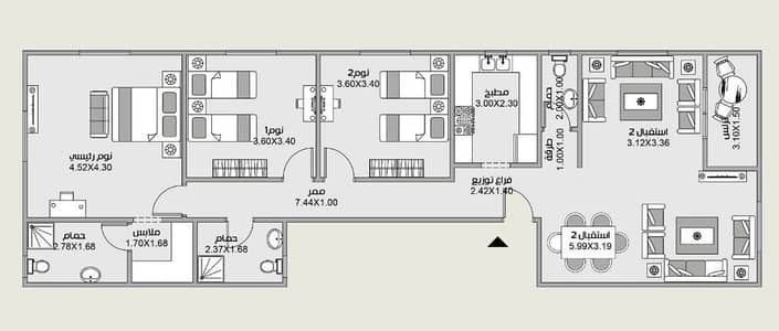 3 Bedroom Flat for Sale in New Cairo, Cairo - شقة ١٦٣ متر بالنرجس الجديده تسليم فوري