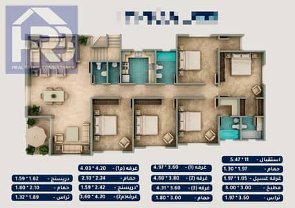 5 Bedroom Apartment for Sale in New Cairo, Cairo - 85393. jpg 5 Bedroom Apartment for Sale in New Cairo, Cairo - 85393. jpg