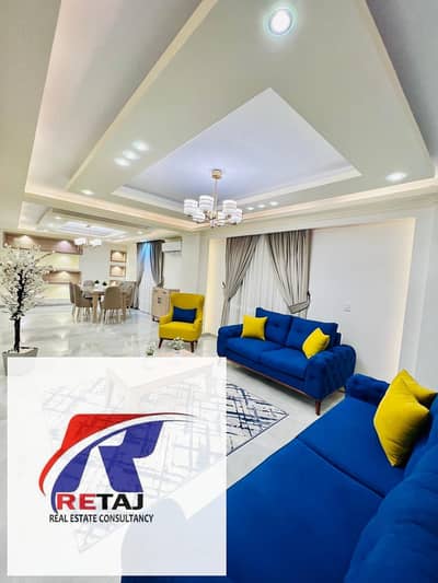 3 Bedroom Apartment for Rent in Nasr City, Cairo - Furnished apartment for rent in the Golden Square of Nasr City. Fully air-conditioned, equipped with all amenities and appliances, and furnished to a