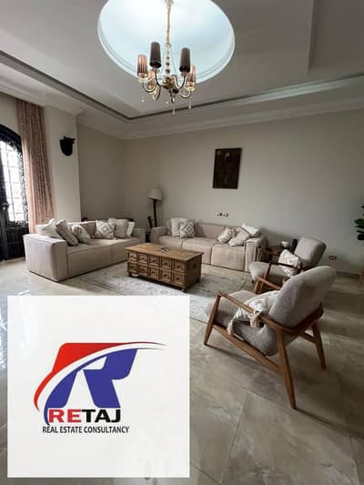 3 Bedroom Duplex for Rent in New Cairo, Cairo - Furnished duplex with ultra-super-lux finishing in South Academy-Fifth Settlement Ground and Basement Prime location, open view close to all services