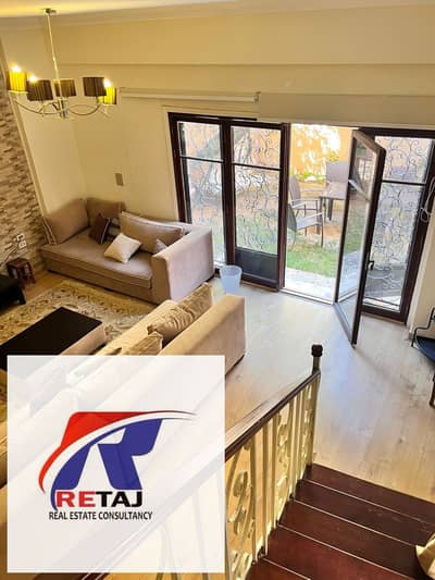 3 Bedroom Duplex for Rent in New Cairo, Cairo - Furnished duplex for rent, 200 sq m + 50 sq m in South Investors Area - Area: 200 sq m (150 sq m ground floor + 50 sq m basement) + 50 sq m garden