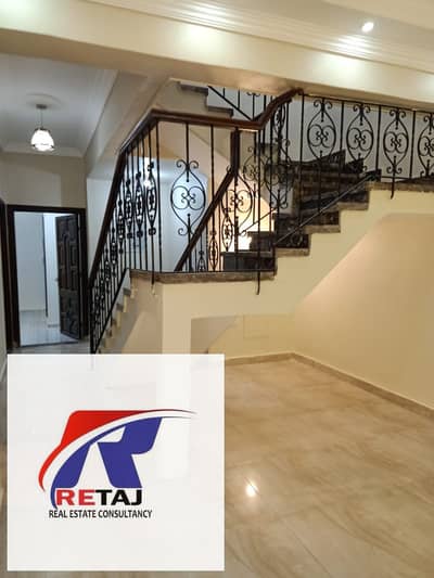 5 Bedroom Duplex for Rent in New Cairo, Cairo - Duplex with kitchen for rent, 330 sq m, in Yasmin 7 Villas - Area: 330 sq m (190 sq m ground floor + 140 sq m basement) + 100 sq m private space