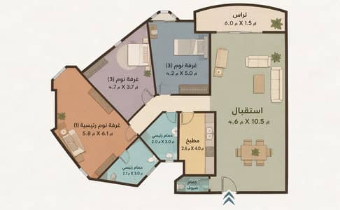 شقة 3 غرف نوم للبيع في جليم، الإسكندرية - Apartment شقة 3 غرف نوم للبيع في جليم، الإسكندرية - Apartment