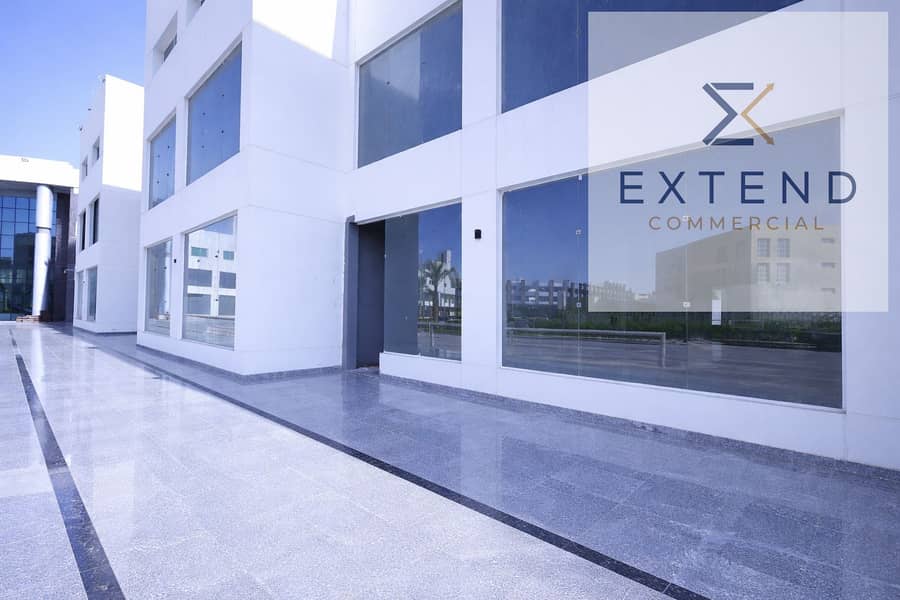 10 Modern storefront with clear reflections. png