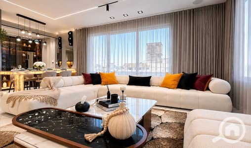 فلیٹ 2 غرفة نوم للايجار في المهندسين، الجيزة - Living el mohandseen horizon warm. jpg