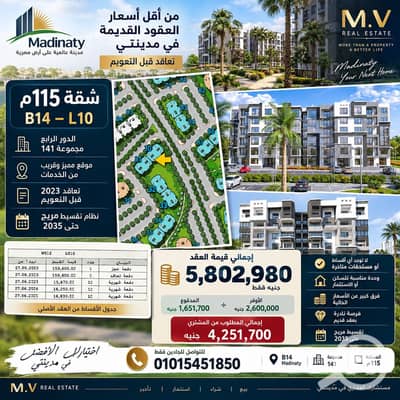 فلیٹ 3 غرف نوم للبيع في مدينتي، القاهرة - 33779. png