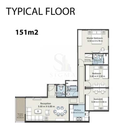 3 Bedroom Flat for Sale in New Cairo, Cairo - 138827. jpg