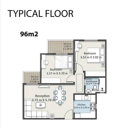 2 Bedroom Flat for Sale in New Cairo, Cairo - 138941. jpg
