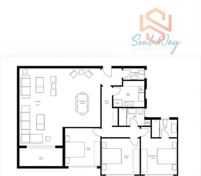 3 Bedroom Flat for Sale in New Cairo, Cairo - dsadsa. jpeg 3 Bedroom Flat for Sale in New Cairo, Cairo - dsadsa. jpeg
