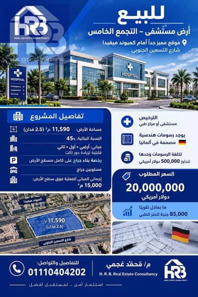 أرض تجارية  للبيع في القاهرة الجديدة، القاهرة - 51782. jpg
