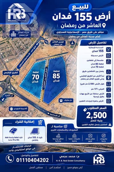 أرض تجارية  للبيع في طريق مصر إسماعيلية الصحراوي، القاهرة - 51840. jpg