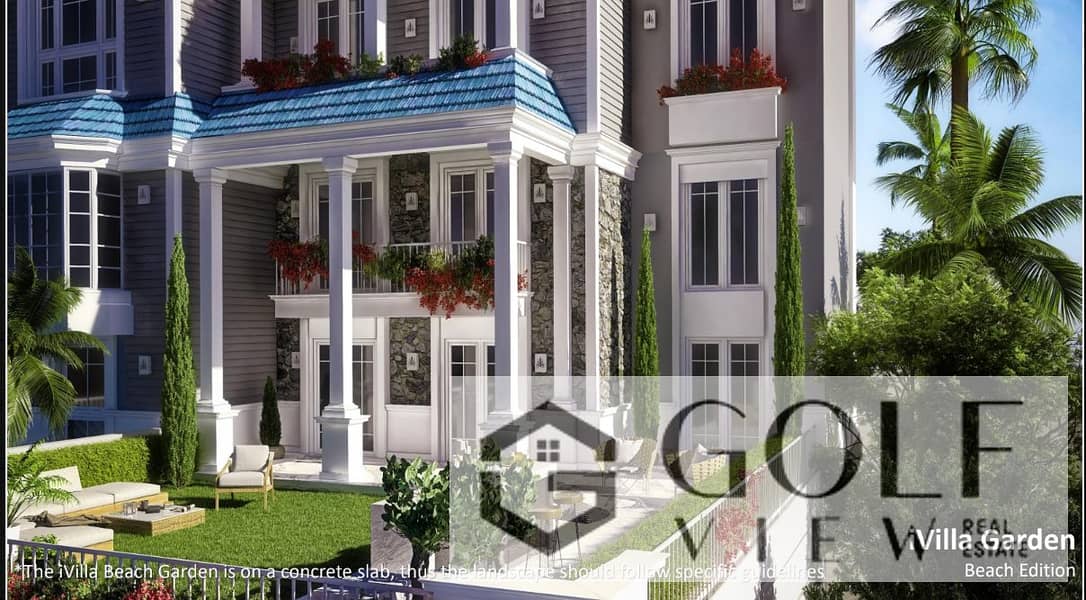 3 i villa garden. PNG