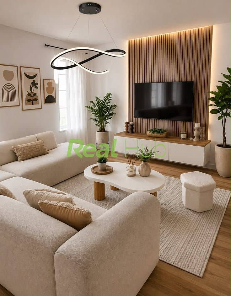 3 Cozy Living Room Ideas with Wall-mounted TV. jpeg