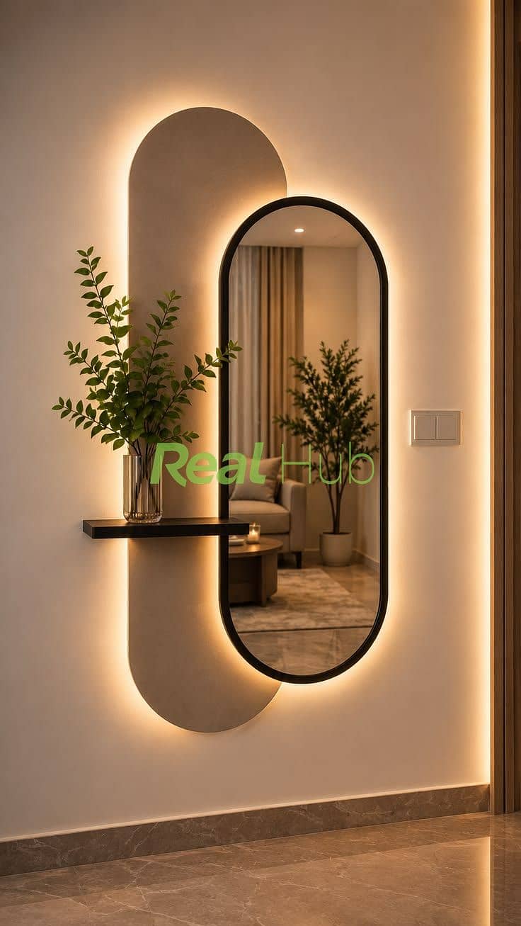 6 Modern LED Arch Mirror Wall Decor ✨. jpeg