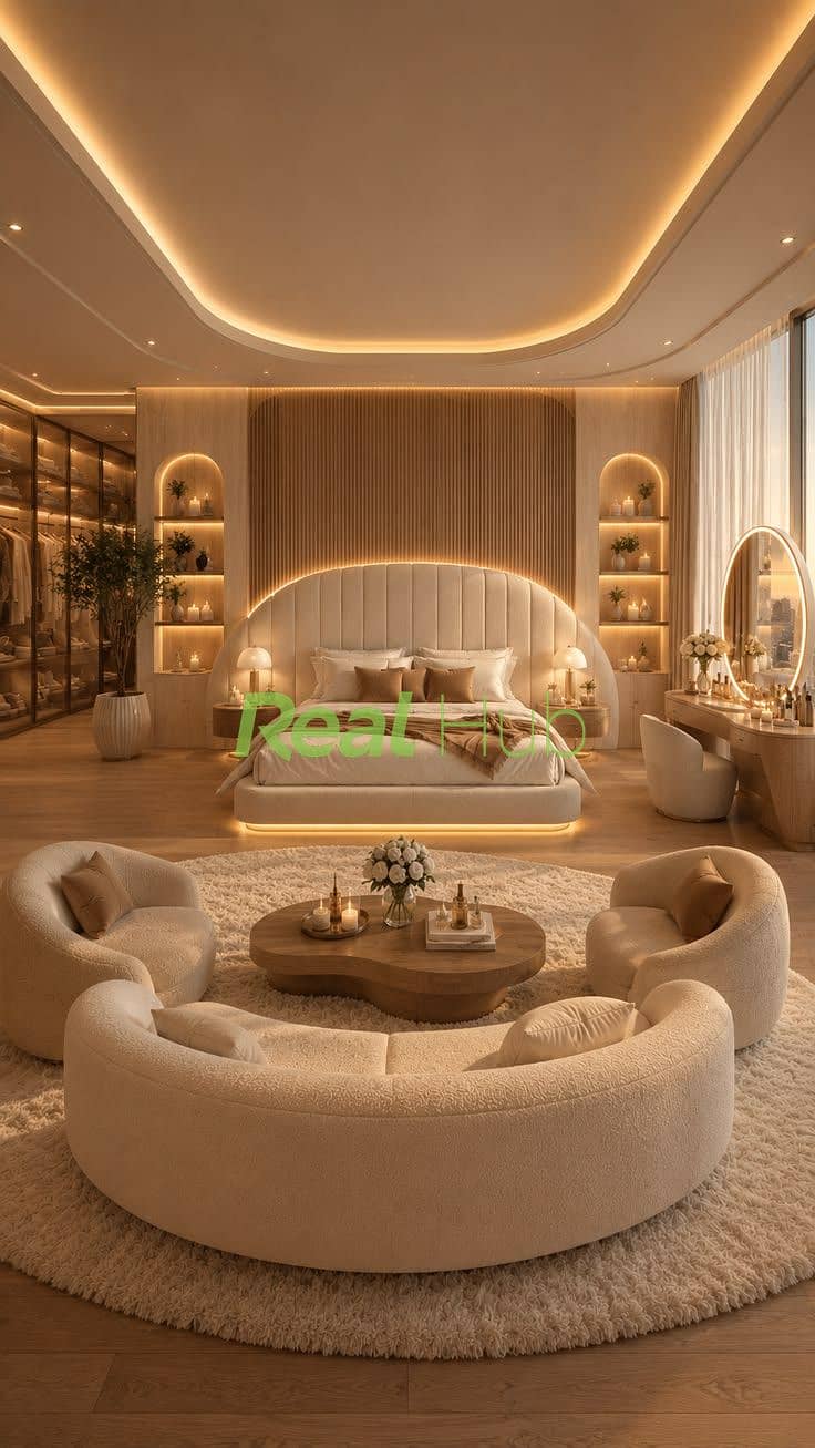 5 Luxurious Modern Bedroom Sanctuary _ Dreamy Beige Aesthetic Decor ☁️🛋️. jpeg