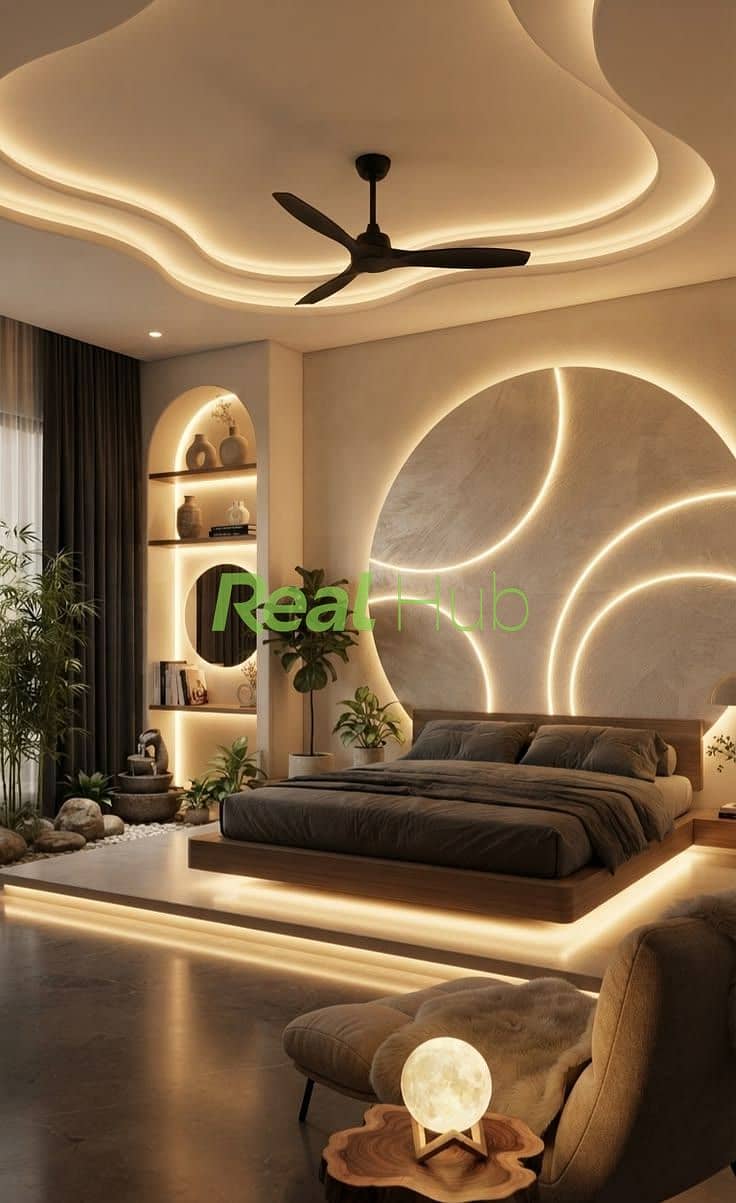 7 35+ Modern Floating Bed Frames with LED Lights _ Minimalist Bedroom Ideas. jpeg