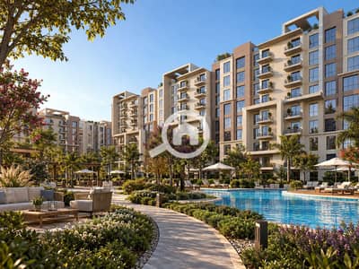 1 Bedroom Apartment for Sale in New Capital City, Cairo - Modern Courtyard Resort with Pool. png