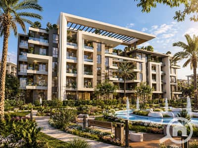 3 Bedroom Apartment for Sale in Hadayek October, Giza - Luxury Garden Apartment Courtyard. png 3 Bedroom Apartment for Sale in Hadayek October, Giza - Luxury Garden Apartment Courtyard. png