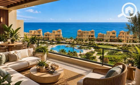 2 Bedroom Chalet for Sale in Ain Sukhna, Suez - Luxury Coastal Resort Terrace View. png 2 Bedroom Chalet for Sale in Ain Sukhna, Suez - Luxury Coastal Resort Terrace View. png