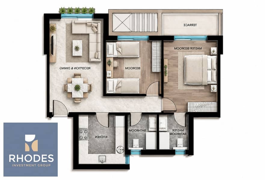2 Modern Apartment Floor Plan_Render. png