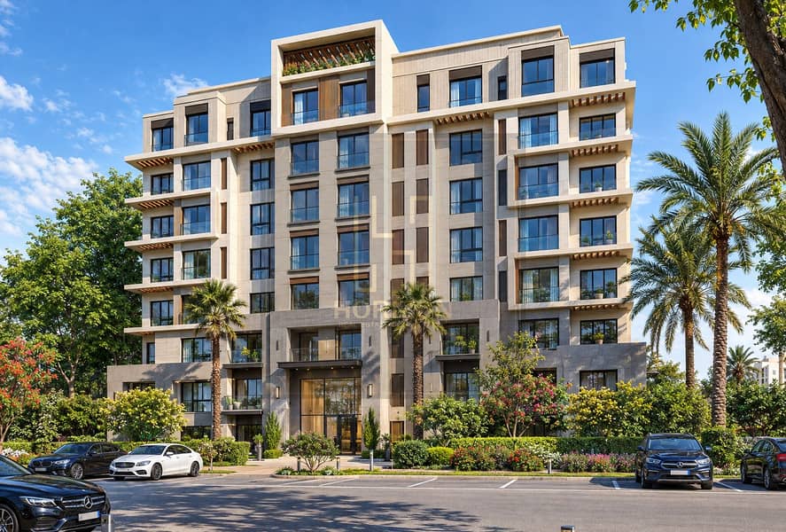 7 Modern Beige Residential Building with Lush Landscaping. png
