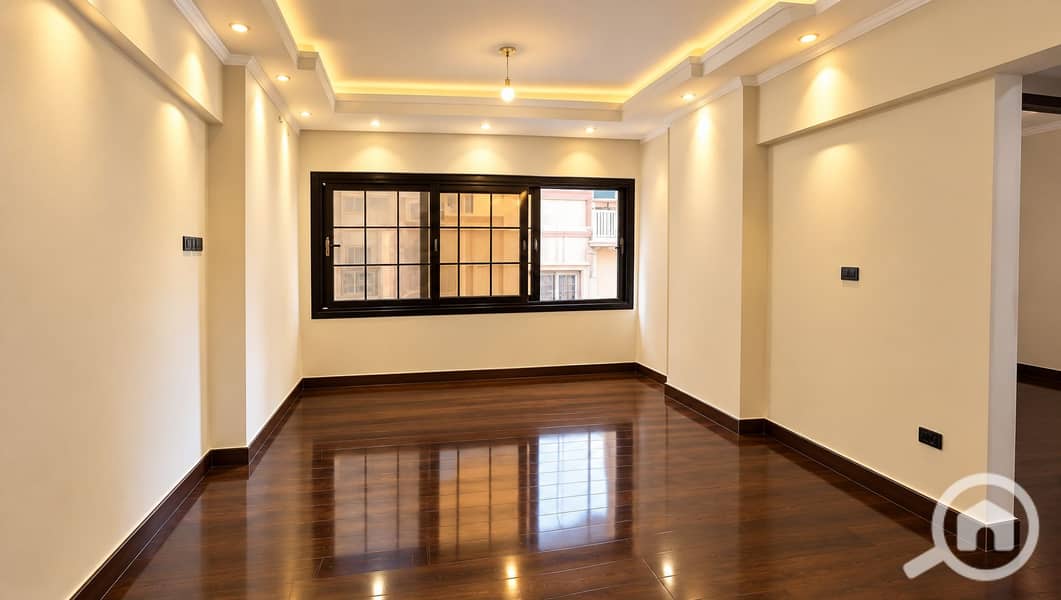 2 Warm Modern Empty Living Room. png