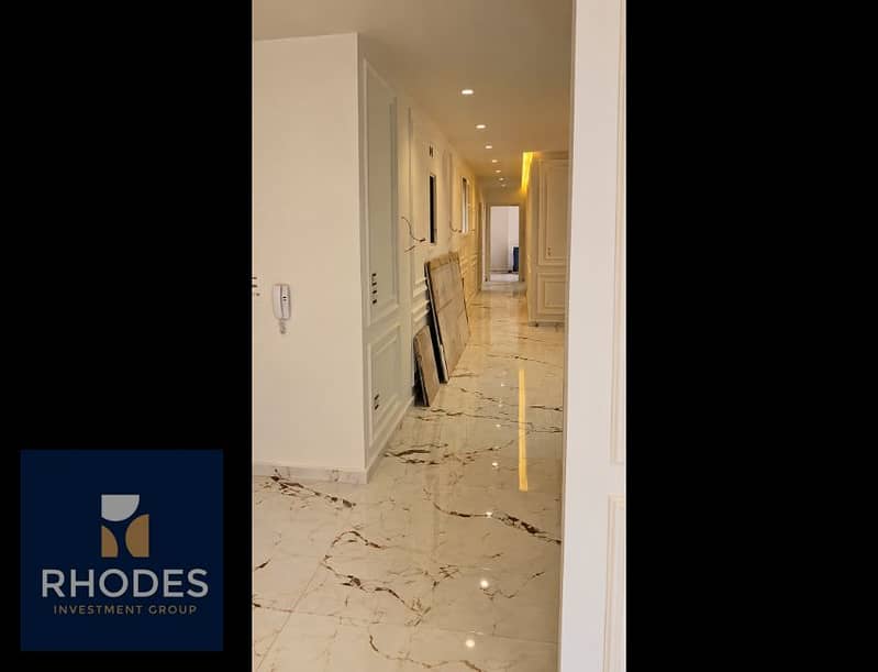 13 Warm Minimalist Hallway with Marble Reflections. png