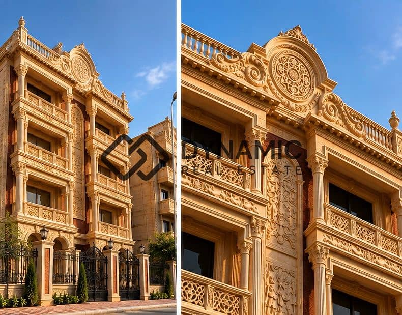5 Ornate Golden Stone Facade Collage. jpeg