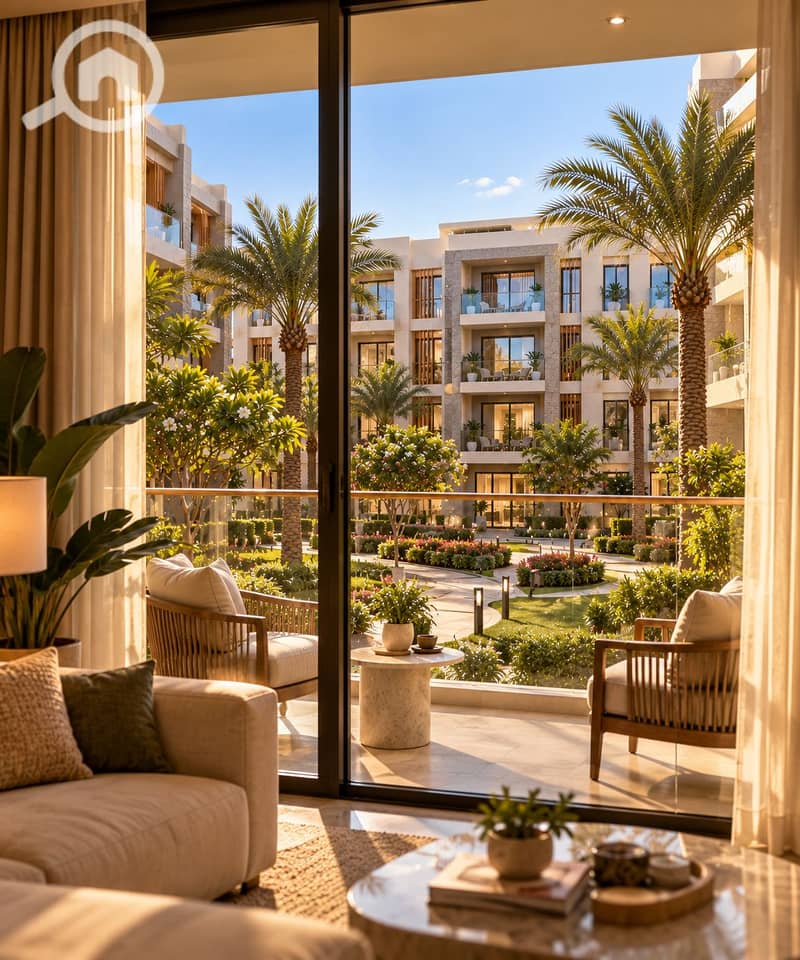 2 Sunlit Resort Courtyard Living Room. png