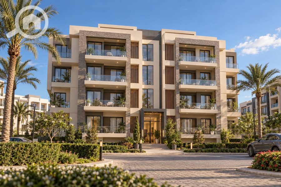 9 Sunny Modern Apartment Complex with Palms. png
