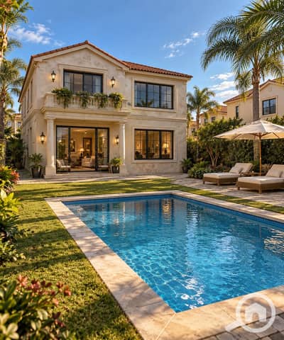فیلا 3 غرف نوم للبيع في الشيخ زايد، الجيزة - Sunlit Mediterranean Villa by the Pool. png