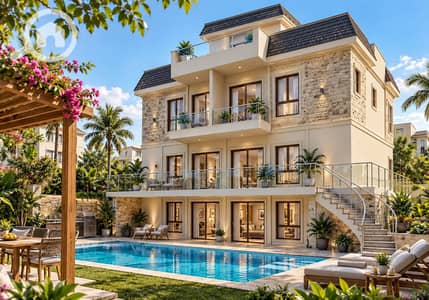 7 Bedroom Villa for Sale in Sheikh Zayed, Giza - Sunlit Luxury Villa Pool Retreat. png 7 Bedroom Villa for Sale in Sheikh Zayed, Giza - Sunlit Luxury Villa Pool Retreat. png