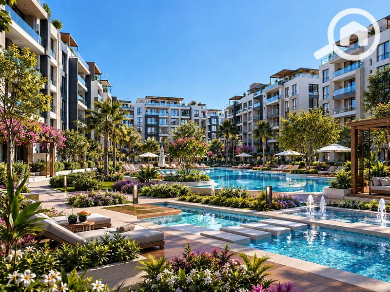 Modern Resort Courtyard with Pools. png Modern Resort Courtyard with Pools. png