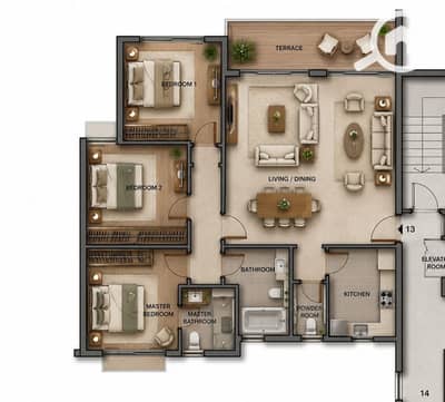3 Bedroom Flat for Sale in New Capital City, Cairo - 734088719_3518264241683905_5384352884422255331_n. jpg