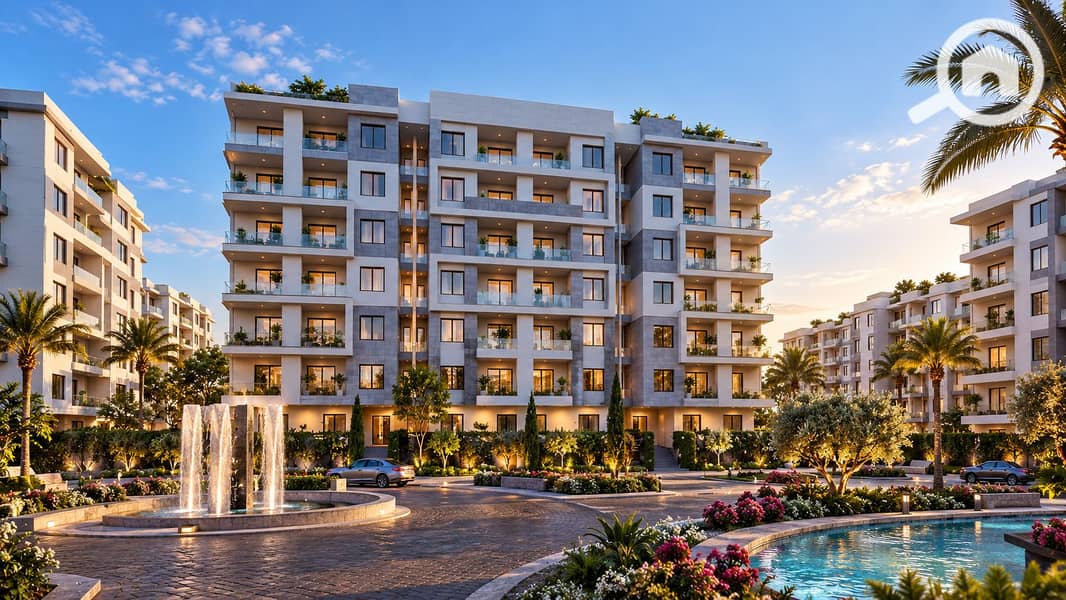 Modern Luxury Courtyard at Sunset. png Modern Luxury Courtyard at Sunset. png