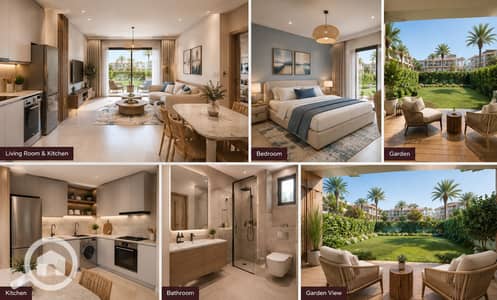 Studio for Sale in Hurghada, Red Sea - Modern Apartment Interior Collage. png Studio for Sale in Hurghada, Red Sea - Modern Apartment Interior Collage. png
