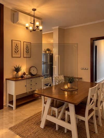 1 Bedroom Apartment for Rent in New Cairo, Cairo - Warm Modern Farmhouse Dining Room. png 1 Bedroom Apartment for Rent in New Cairo, Cairo - Warm Modern Farmhouse Dining Room. png