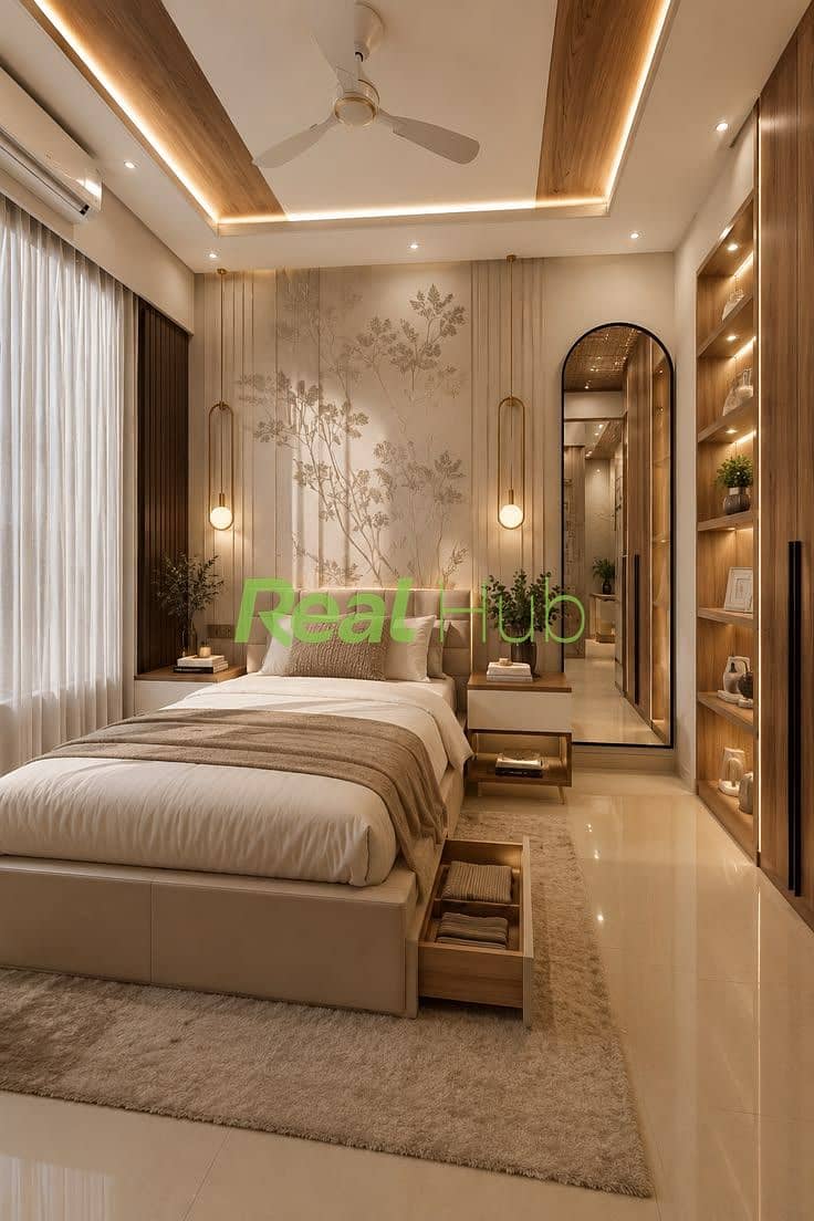 8 Botanical Wallpaper Cozy Bedroom. jpeg