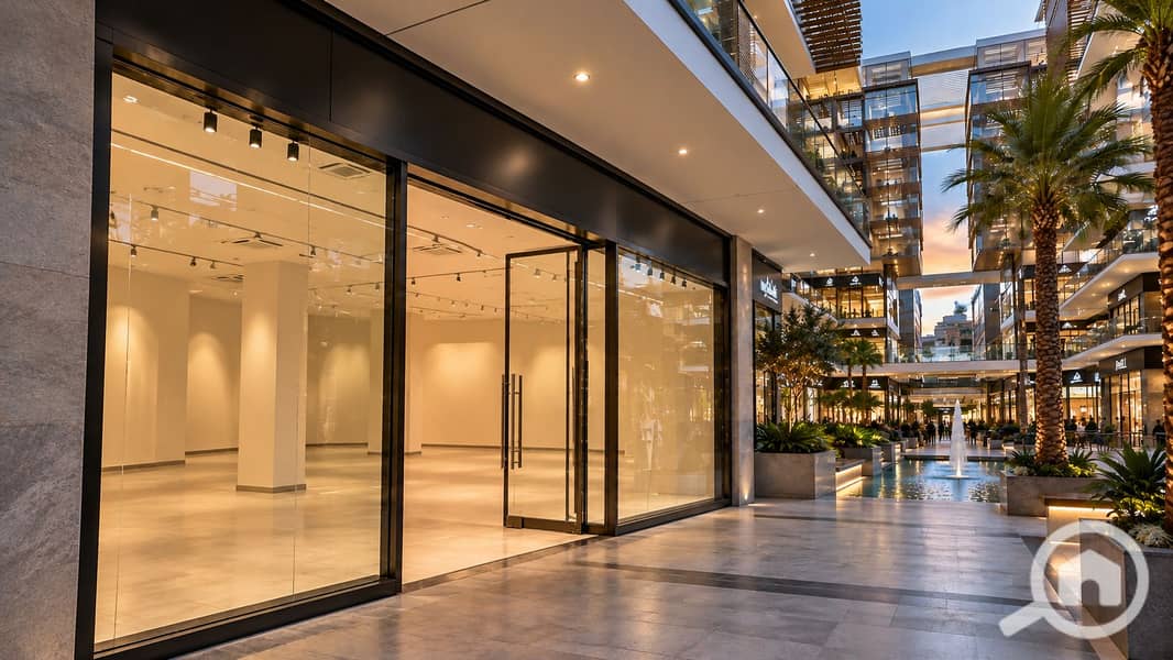 Vacant Storefront in a Luxury Mall Promenade. png Vacant Storefront in a Luxury Mall Promenade. png