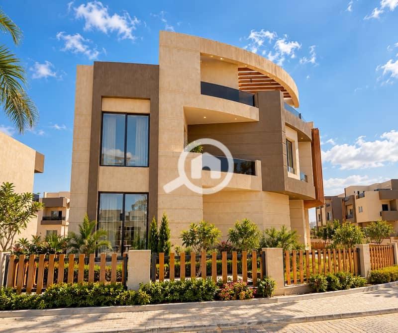 6 Modern Villa with Curved Balconies. png