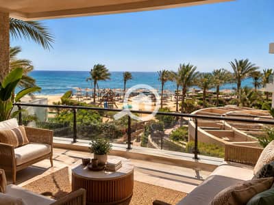 2 Bedroom Chalet for Sale in Ain Sukhna, Suez - Sunny Resort Terrace Overlooking Turquoise Sea. png 2 Bedroom Chalet for Sale in Ain Sukhna, Suez - Sunny Resort Terrace Overlooking Turquoise Sea. png