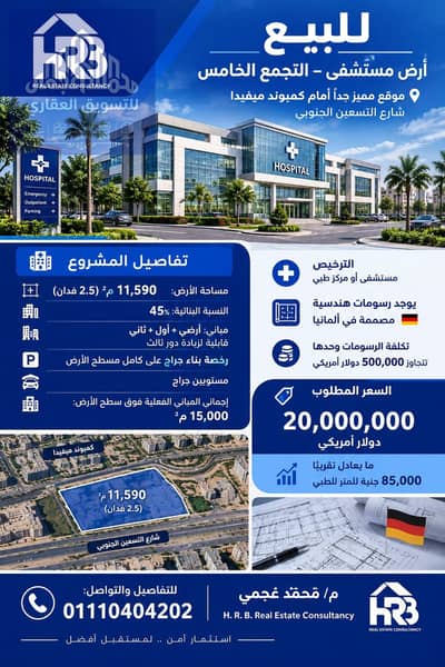 Commercial Land for Sale in New Cairo, Cairo - 51782. jpg