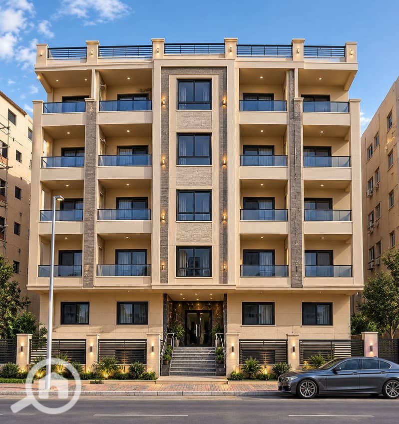 Modern Apartment Facade at Dusk. png Modern Apartment Facade at Dusk. png