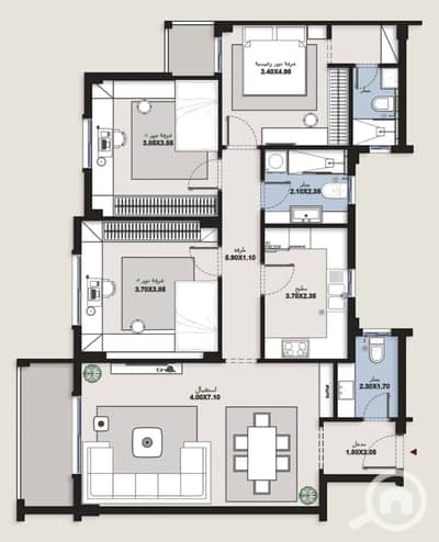 3 Bedroom Flat for Sale in Madinaty, Cairo - 3. jpg