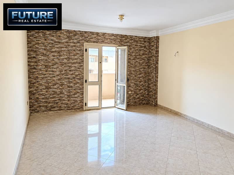 2 Bright Empty Living Room with Stone Accent Wall. png