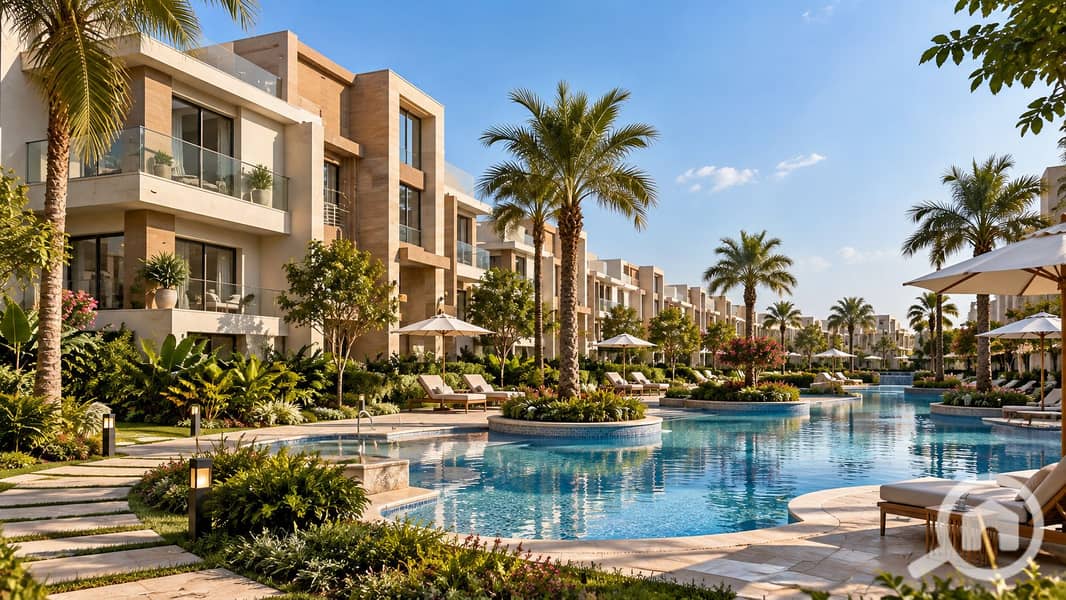 Sunlit Luxury Resort Pool Courtyard. png Sunlit Luxury Resort Pool Courtyard. png