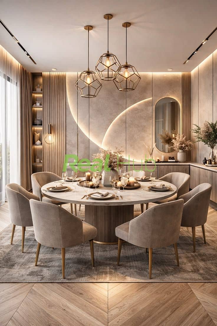 4 Modern Luxury Dining Room Design _ Elegant Dining Table Setup Ideas. jpeg