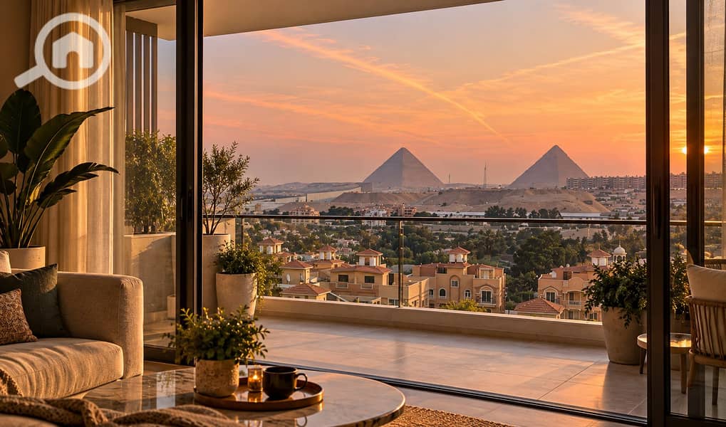 Sunset Living Room Overlooking the Pyramids. png Sunset Living Room Overlooking the Pyramids. png
